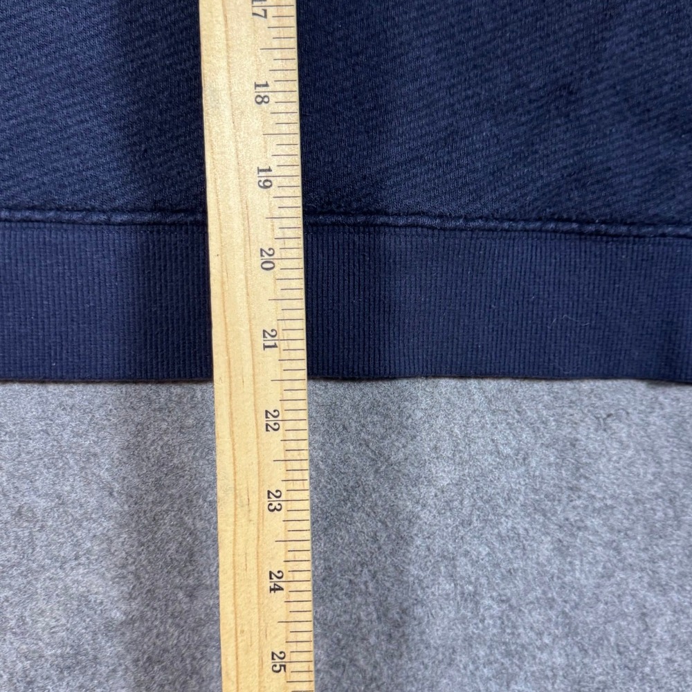 Jenni Kayne Sweatshirt Womens XXL Navy Blue Raglan Crewneck Cotton Blend Ribbed - Picture 6 of 7